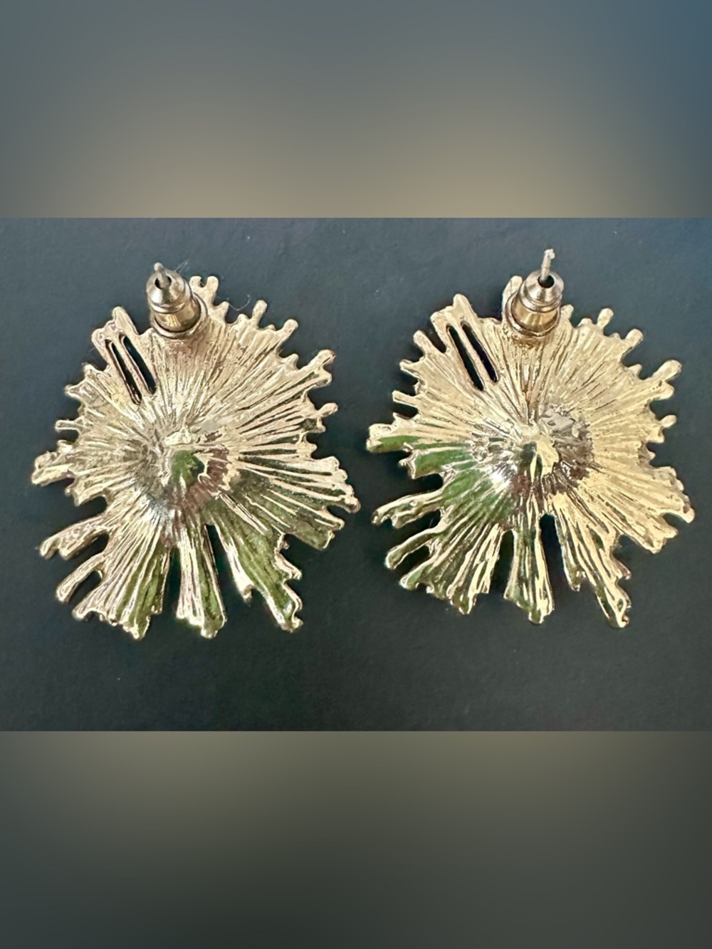 BRACHA- Gold Pearl Burst Earrings - Picture 2 of 2
